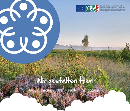 Das Logo der LEADER Region Westmünsterland ist abgebildet